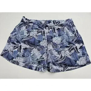 Aerie Women's Size M Blue Tropical Hawaiian Print Beyond Breezy Shorts